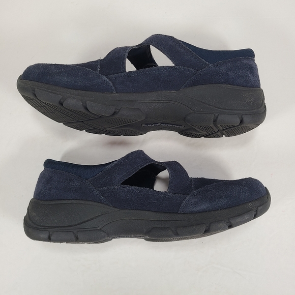 Lands End Navy Blue Suede All Weather Mary Jane Sneaker Women’s Size 6 - Picture 8 of 11